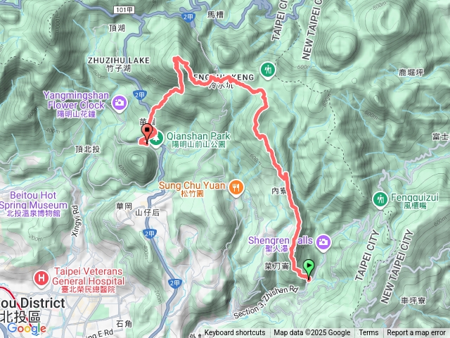 簡厝上竹篙山、七星山與凱達格蘭山出陽明山公車總站預覽圖