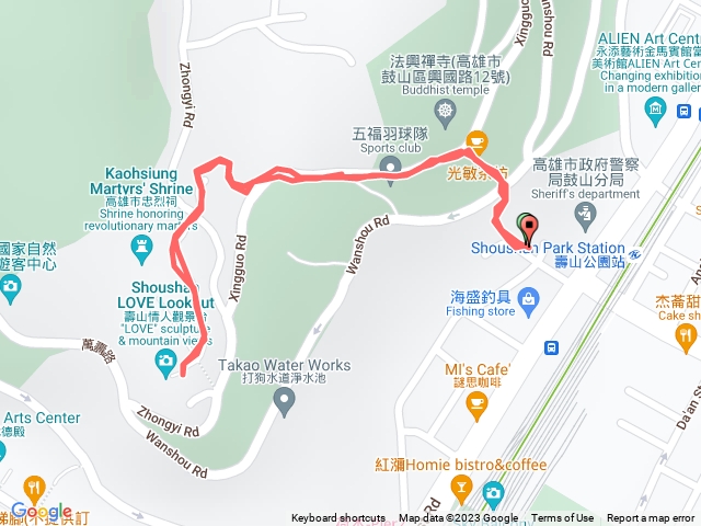 鼓山分局至忠烈祠來回