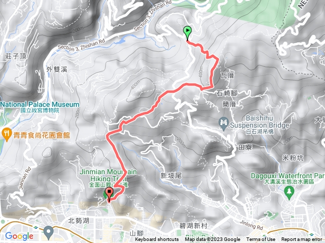 大崙頭山-小溪頭森林步道-接金面山百大步道