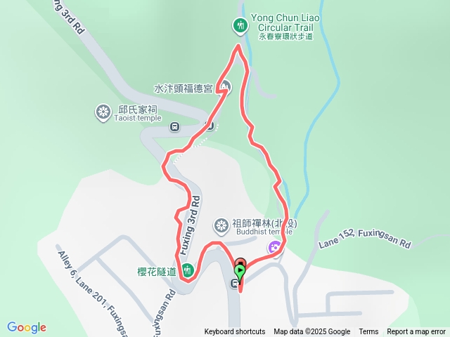 永春寮溪步道-櫻花隧道預覽圖