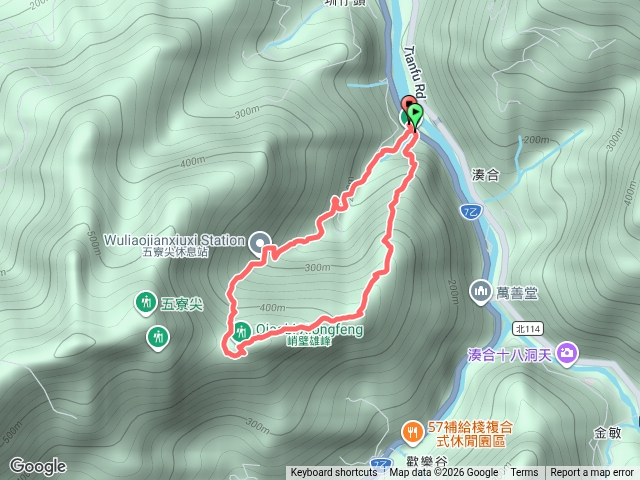 五寮尖簡單路線預覽圖