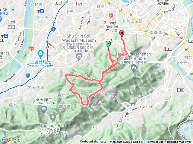 五尖山-文筆山-將軍嶺-山中湖-茅仔嶺-萬古聖公-朱財華紀念步道-圓通寺