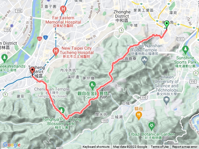 南勢角站，天上山，永寧站