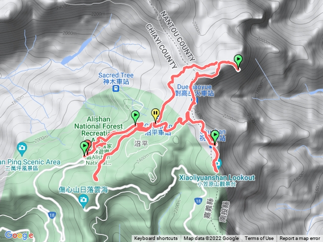 阿里山遊園路線