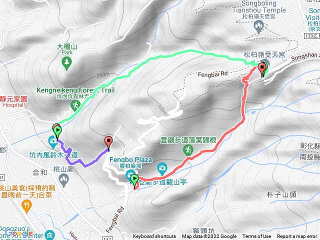 松柏嶺登廟步道+坑內坑步道+苳柏步道