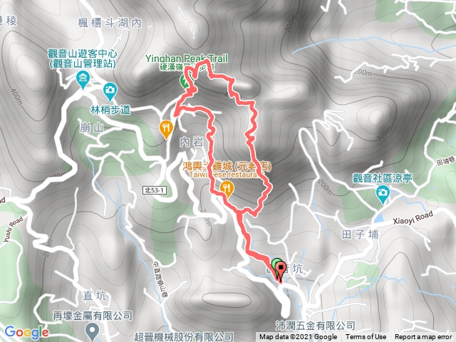 觀音山秘境小O型（小北插-鷹仔尖-善財岩-花瓶岩-凌雲禪寺-福隆山步道）