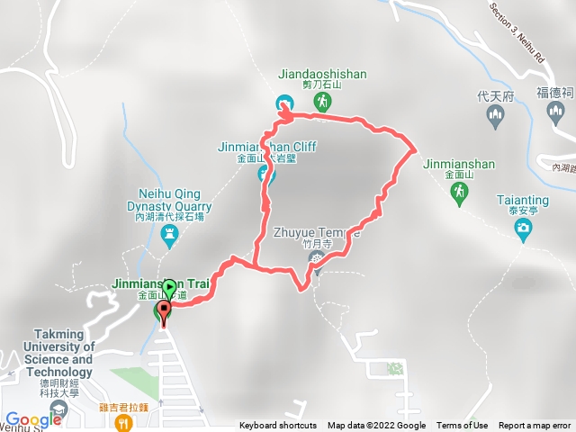 內湖金面山