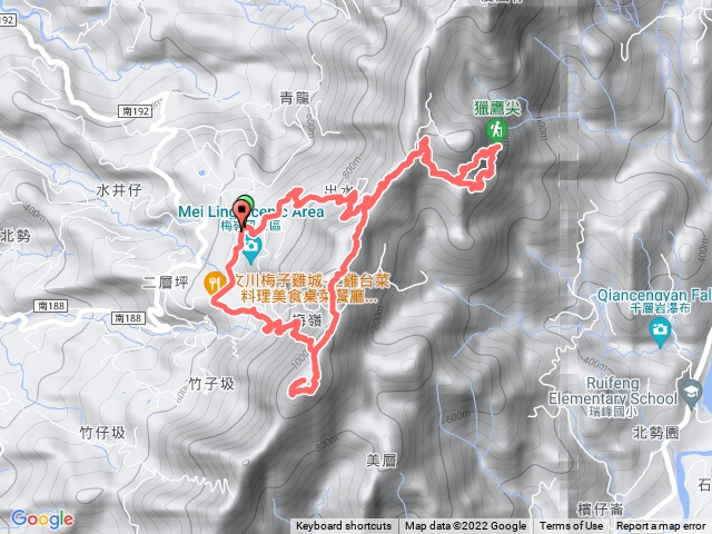 伍龍殿上 獵鷹尖 竹子尖山 觀音步道下
