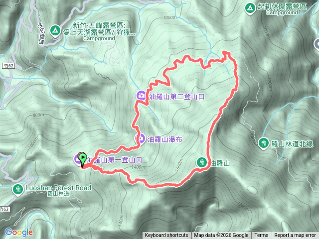 油羅山1上3下O型走預覽圖