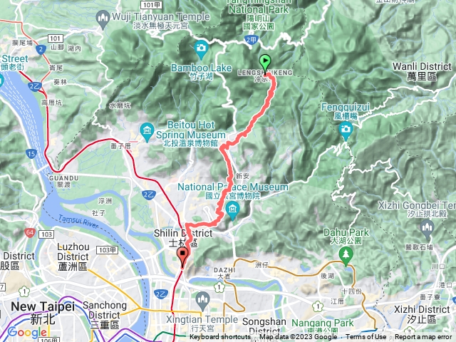 魚路古道南支線：下竹林山出捷運劍潭站