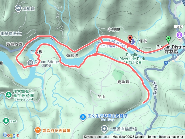 坪林𩻸魚堀溪自行車道預覽圖