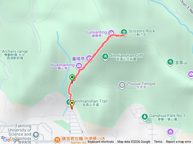 20160129西中圖書館--金面山-剪刀石山來回16：00-17：40預覽圖