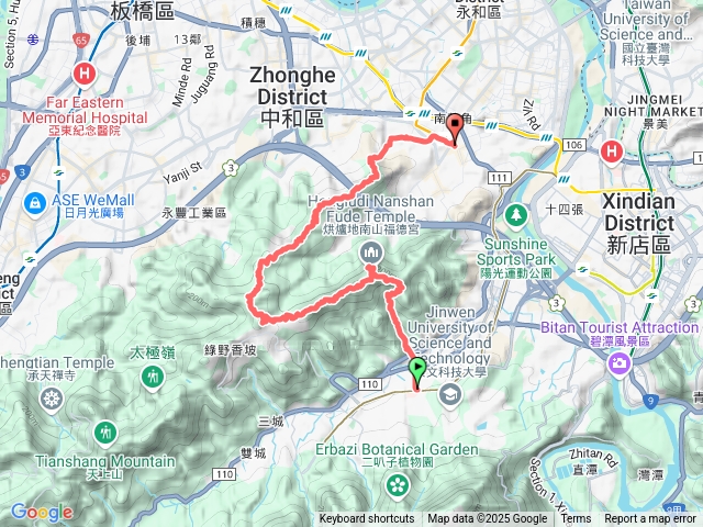 中和登山步道（純走步道不撿山頭）預覽圖