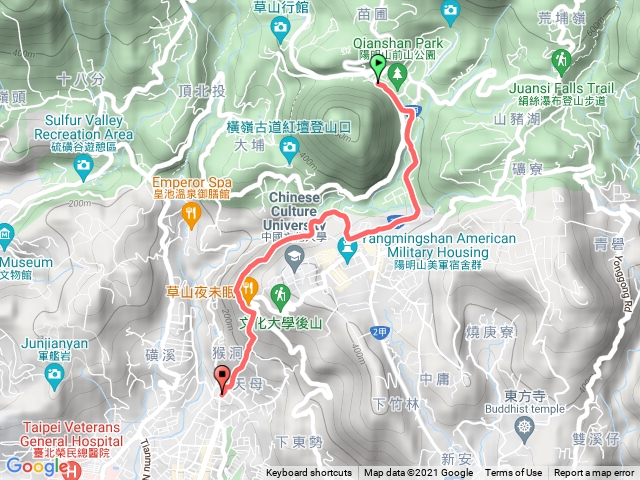 阳明山走天母古道下山