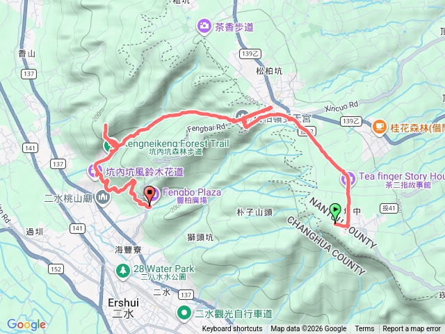 松柏坑山→坑內坑森林步道→大棚山→苳柏步道→豐柏廣場預覽圖
