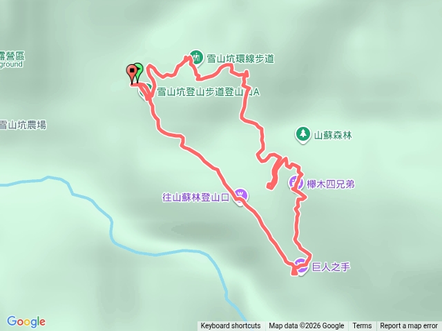 雪山坑步道巨人之手預覽圖