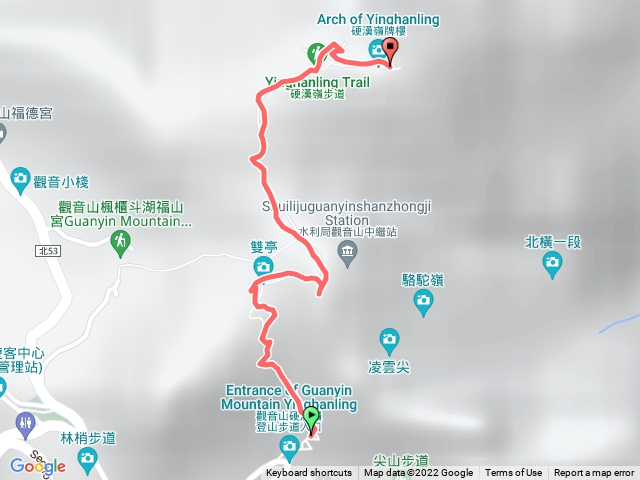 觀音山硬漢嶺步道上山