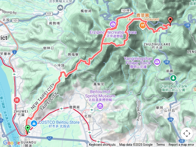 20250112 台北大縱走第1段、第2段 (關渡 -> 二子坪 -> 小油坑)
