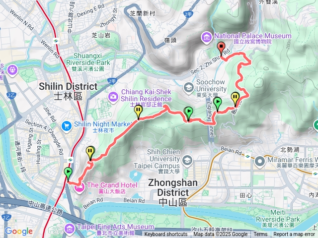 圓山劍潭山文間山劍南山故宮預覽圖