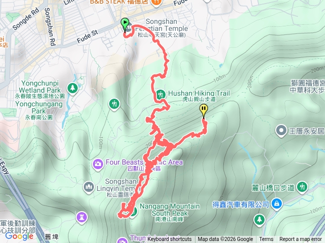 1150502虎山五條攀岩路線預覽圖