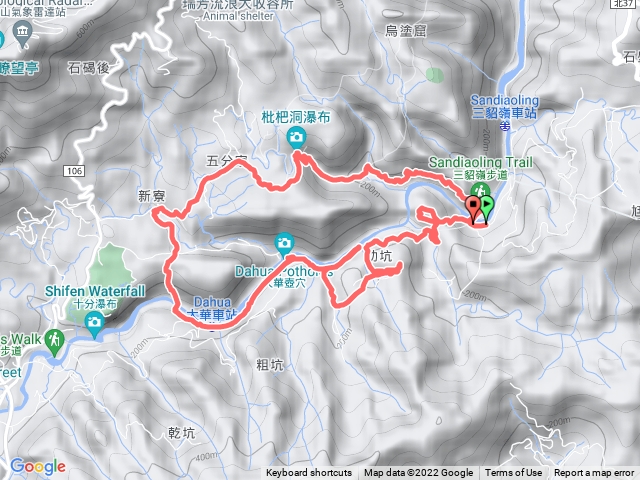 幼坑古道+九層瀑布+大華壺穴+三貂嶺瀑布群 O繞