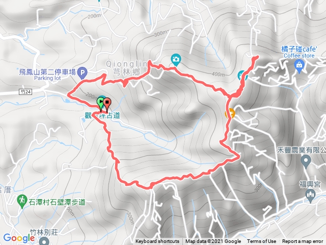 觀日坪古道-石壁潭山-觀日坪-中坑山-飛鳳山O型