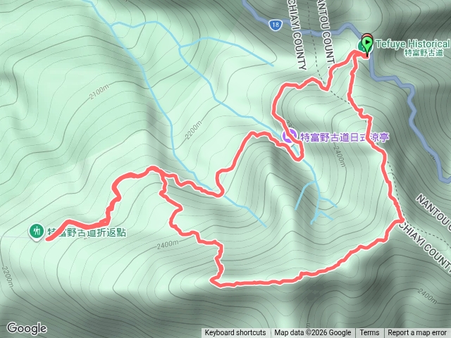 特富野古道-兒玉山、東水山、東水西峰、特富野古道O型路線