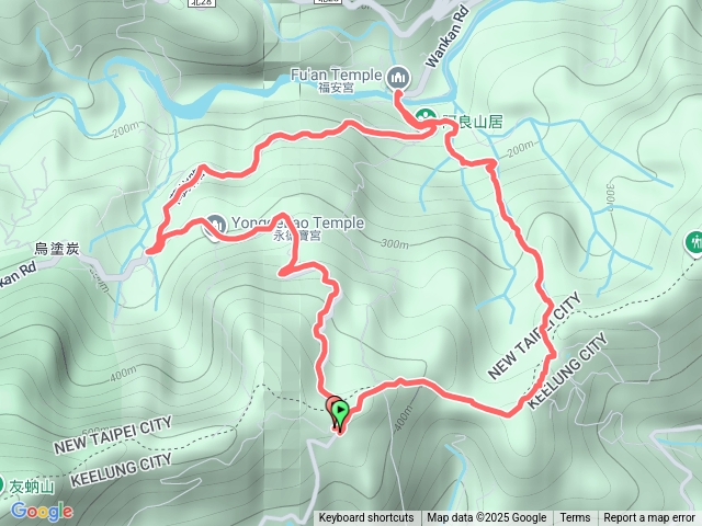 20251205萬里-七分寮產道鞍部-七分寮山-面桶寮越嶺鞍部營盤遺址-面桶寮古道-裕大橋-七分寮產道O形