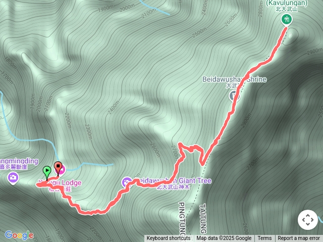 檜谷山莊北大武山