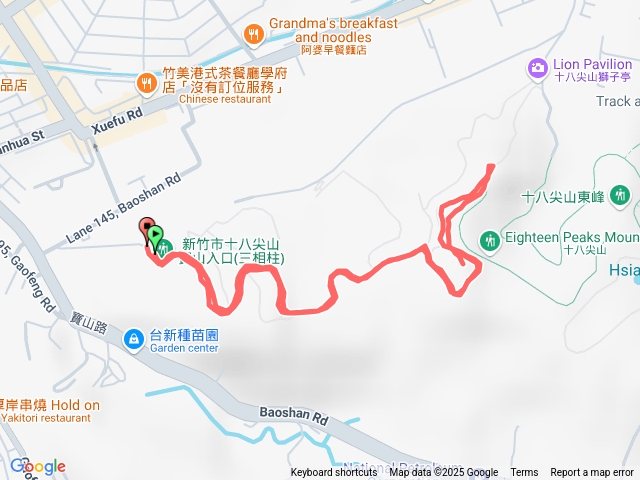 十八尖山從寶山路入口到山頂-071925