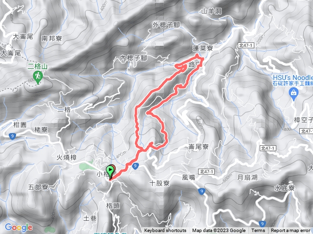 20231022石碇小格頭蕃薯窩山自然中心園區步道烏塗窟山O型