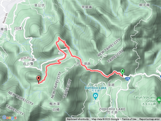 百拉卡人車分道一菜公坑步道一二子坪步道