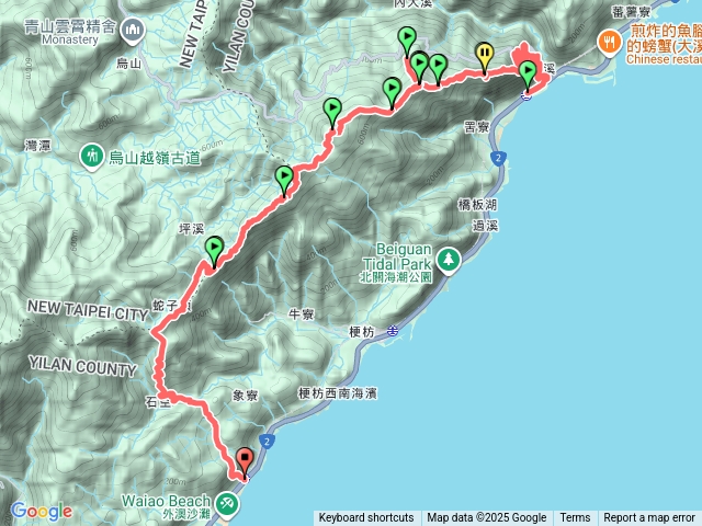 大溪-外澳縱走（鷹石尖/窖窟山/叢雲山）預覽圖