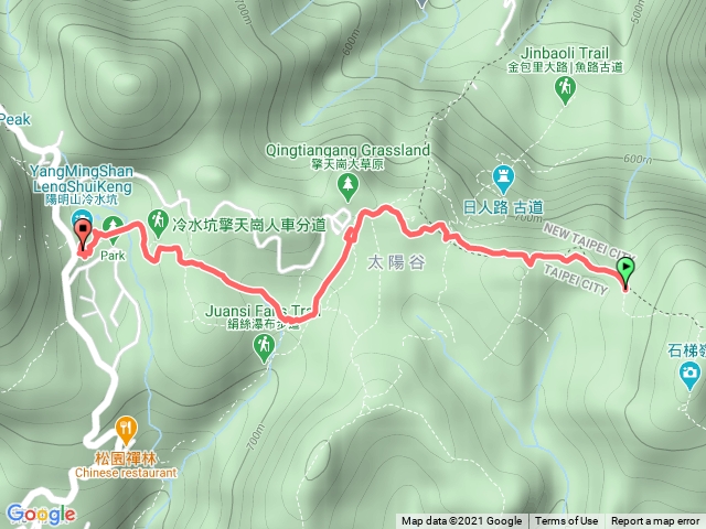 磺嘴山登山口至冷水坑