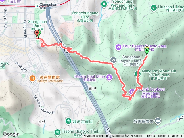 象山公園九五峰來回預覽圖