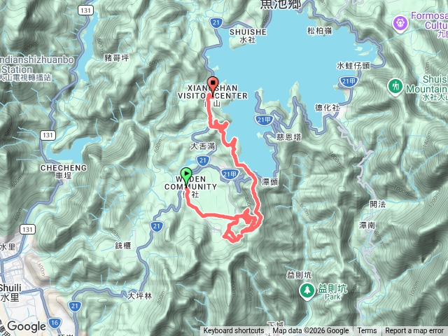 頭社-福興宮-逐鹿古道-頭社山-向山-向山遊客中心