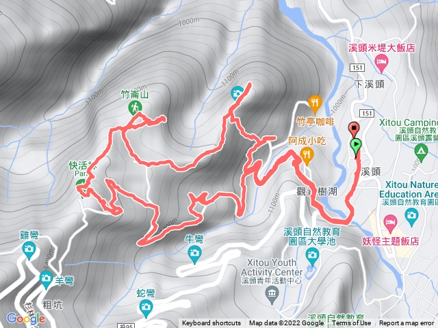 快活林-志騰山-竹崙山-溪頭山