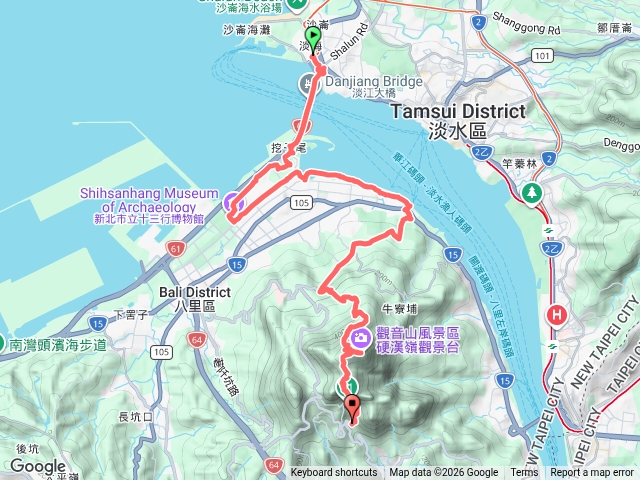淡江大橋十三行公園十三行博物館挖仔尾自然保護區八里渡船頭 加碼觀音山預覽圖