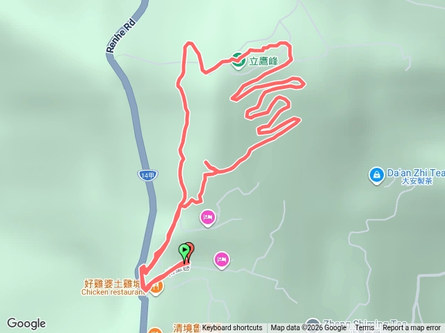 三顆基石的立鷹山(博望新村後產道上>立鷹山>山徑O繞回)預覽圖