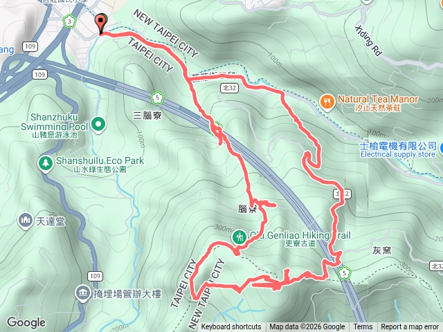 土庫岳O型，經過山豬窟西南峰，山豬淚湖，土庫岳東峰