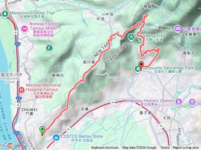 20260103北藝大-忠義山-嗄嘮別山-吳仔厝-小坪頂-仙掘池-貴子坑山西峰市273-坪頂圳-貴子坑北峰市272-貴子坑山都計132-貴子坑東峰市274-阿昌林道-水磨坑市490-秀山區民活動中心預覽圖