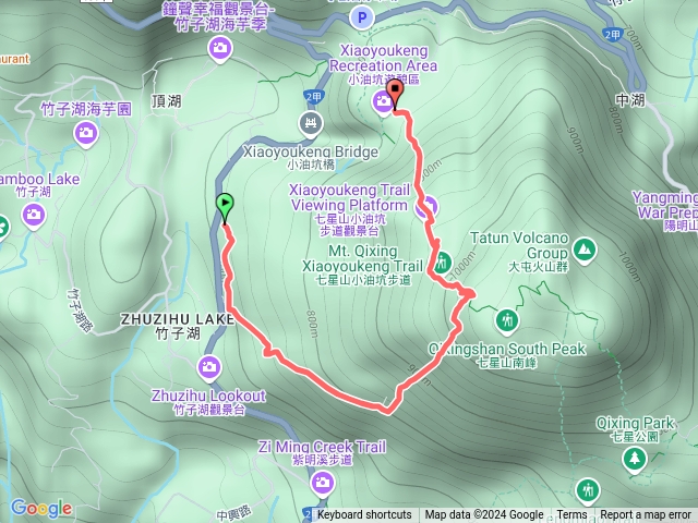 頂湖山→金露天宮→金露山→七星山步道→小油坑預覽圖