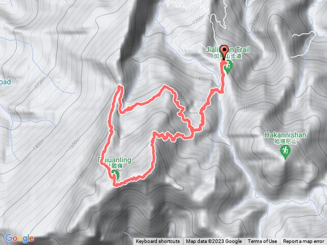 加里山、杜鵑嶺 O 型 (鹿塲去回)