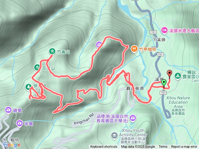 溪頭四秀(溪頭山、竹崙山、志騰山、快活林)