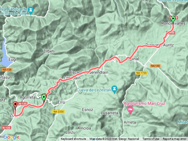 Roncesvalles to Zubiri