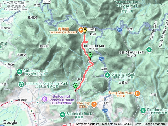敦敘工商-陽峰古道-大屯瀑布-猴崁水圳步道-竹子湖預覽圖