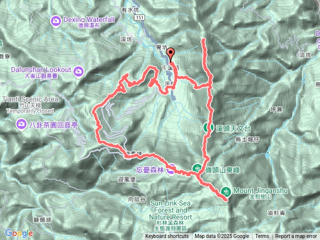 鳳金縱走、溪頭九連峰O型預覽圖