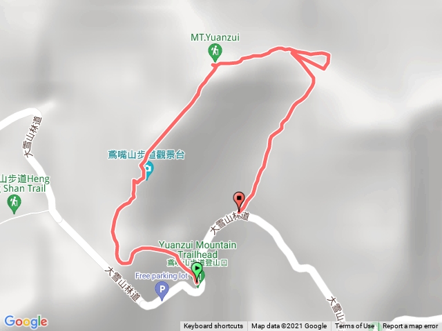 鳶嘴山登山口1號上3號下