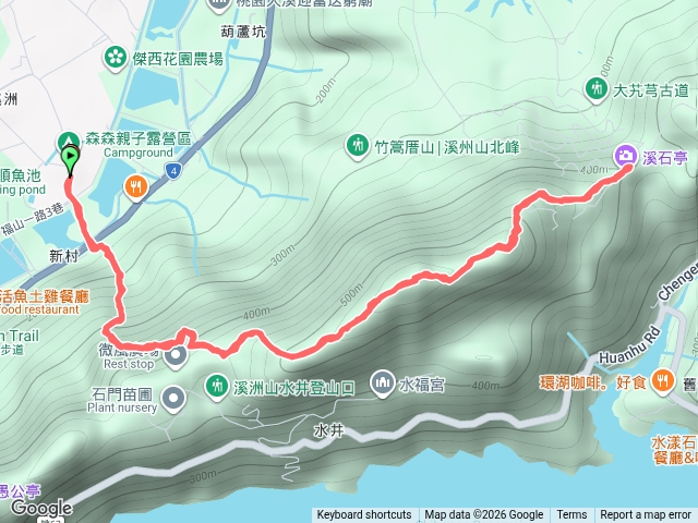 土地公溪洲山溪石亭來回