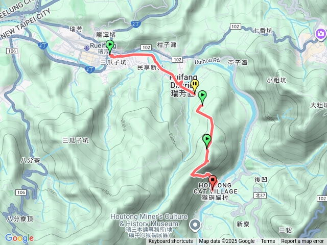 瑞芳車站→蛇子形稜線→猴硐車站預覽圖